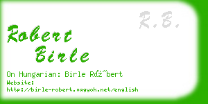 robert birle business card